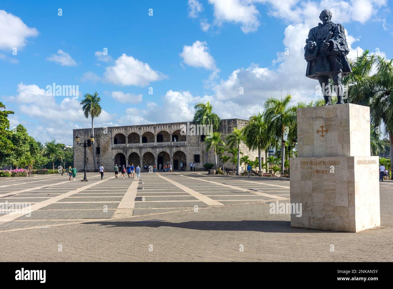 Alcázar de Colón, Plaza de la Espana de La Hispanidad, Santo Domingo, Dominikanische Republik (Republica Dominicana), Großantillen, Karibik Stockfoto
