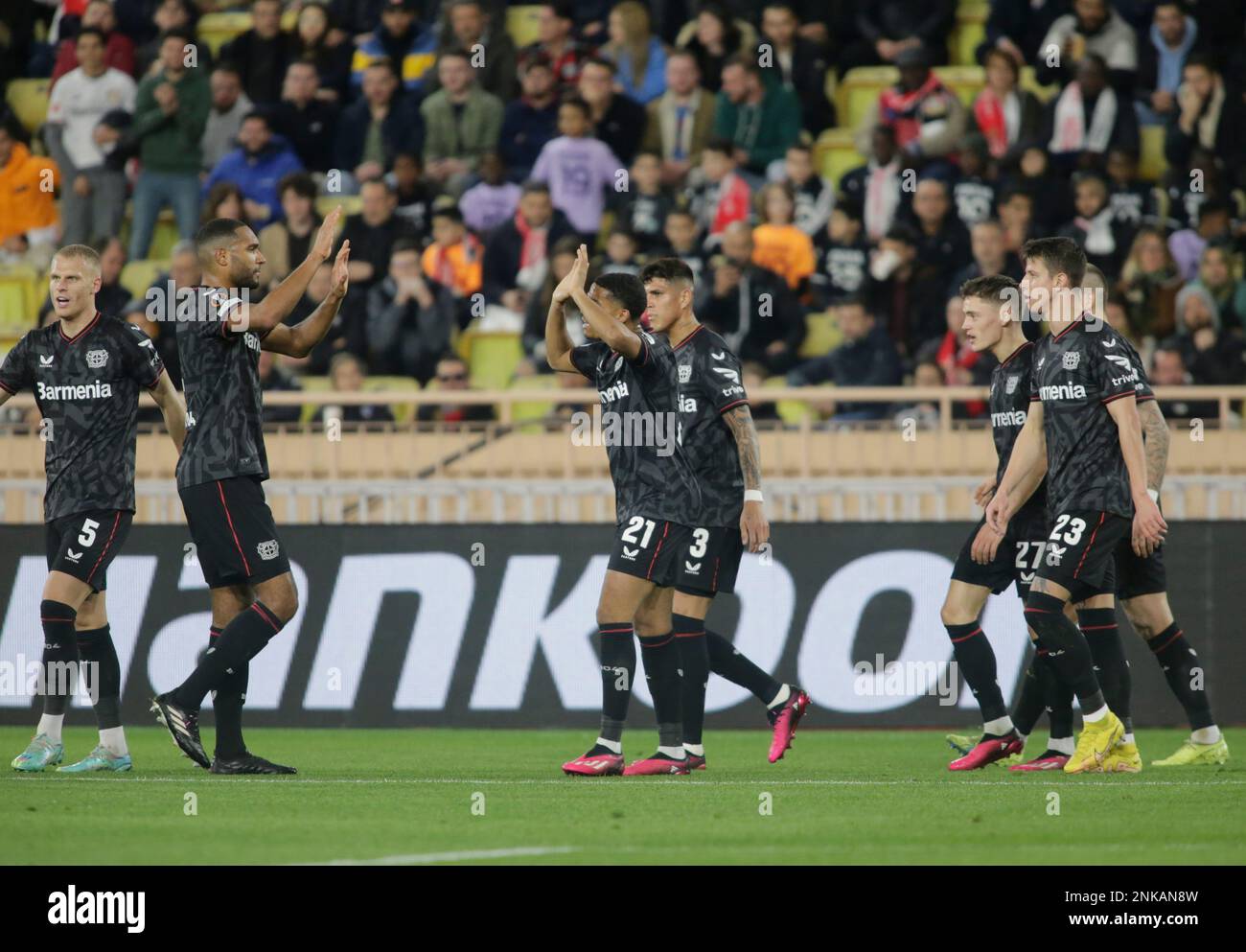 UEFA Europa League Play Off, AS Monaco V Bayer 04 Leverkusen Stockfoto