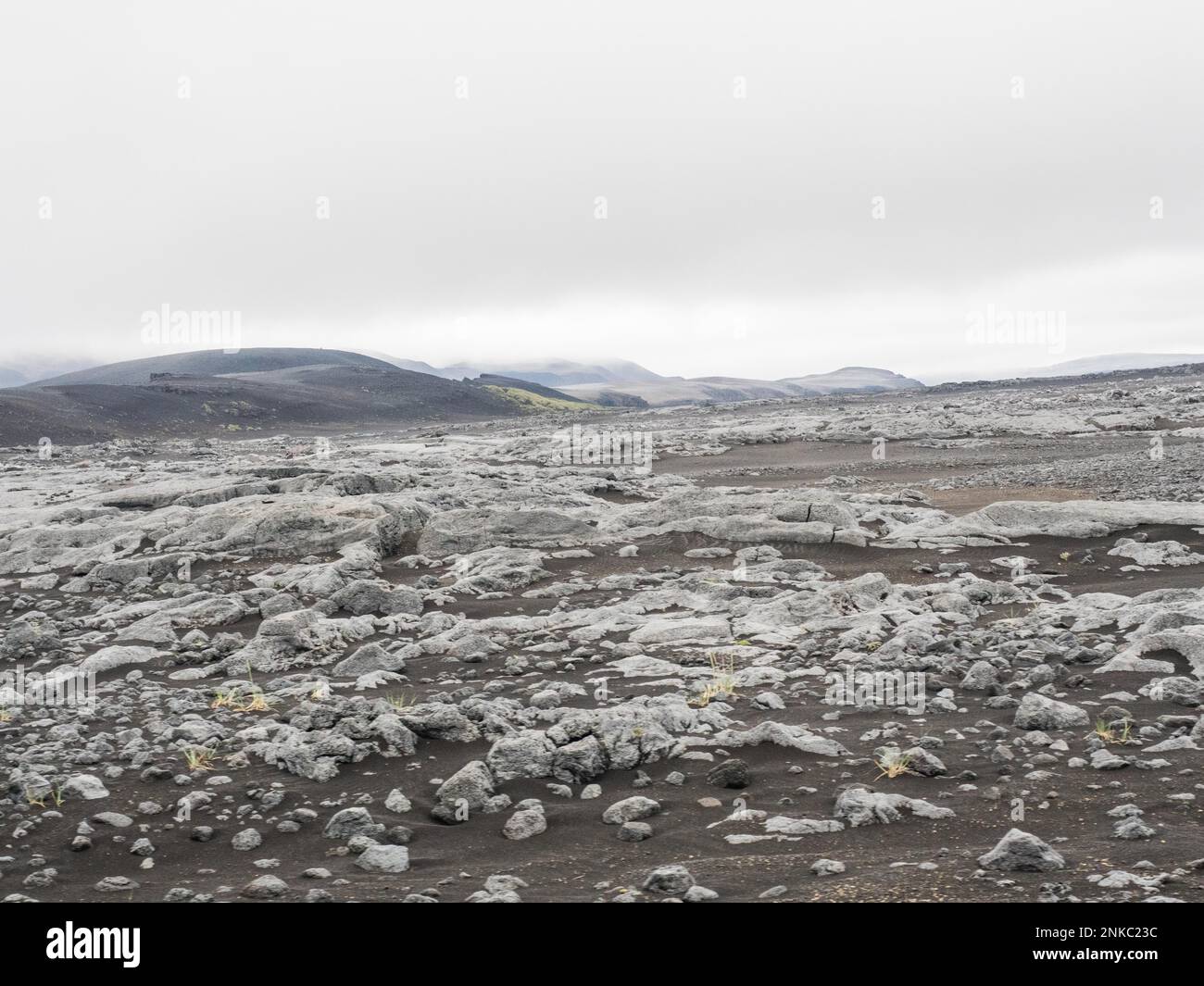 Karge, mondähnliche Landschaft im Hochland von Island, Austurland, Island Stockfoto