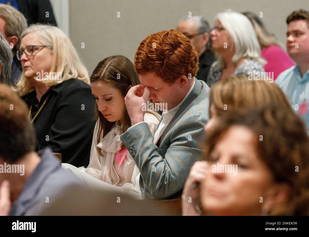 Buster Murdaugh, the son of Alex Murdaugh, listens to testimony given