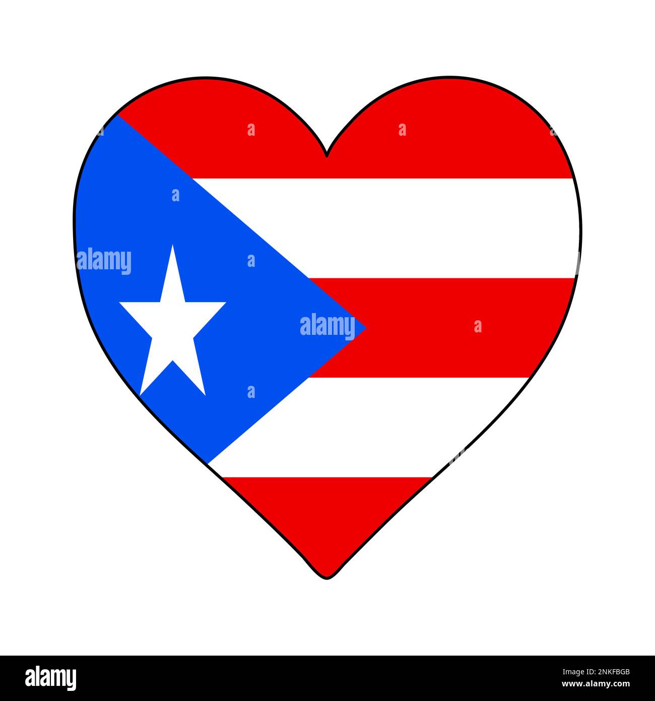 Puerto Rico Herzform Flagge. Ich Liebe Puerto Rico. Besuchen Sie Puerto Rico. Karibik. Lateinamerika. Grafische Konstruktion Von Vektordarstellungen. Stock Vektor