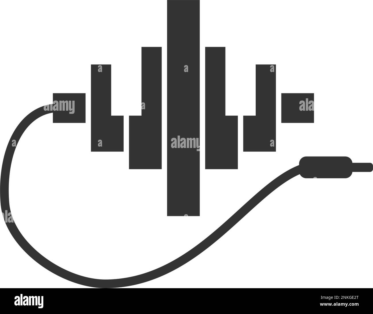 Sound Wave Musik Wave Logo-Vorlage Symbol Illustration Markenidentität. Isolierte und flache Illustration. Vektorgrafik Stock Vektor