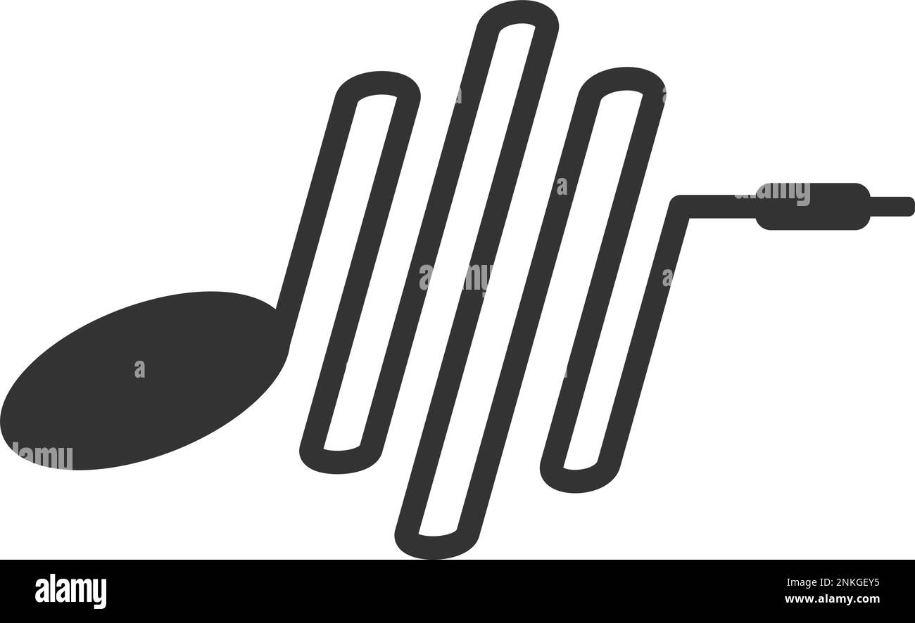 Sound Wave Musik Wave Logo-Vorlage Symbol Illustration Markenidentität. Isolierte und flache Illustration. Vektorgrafik Stock Vektor