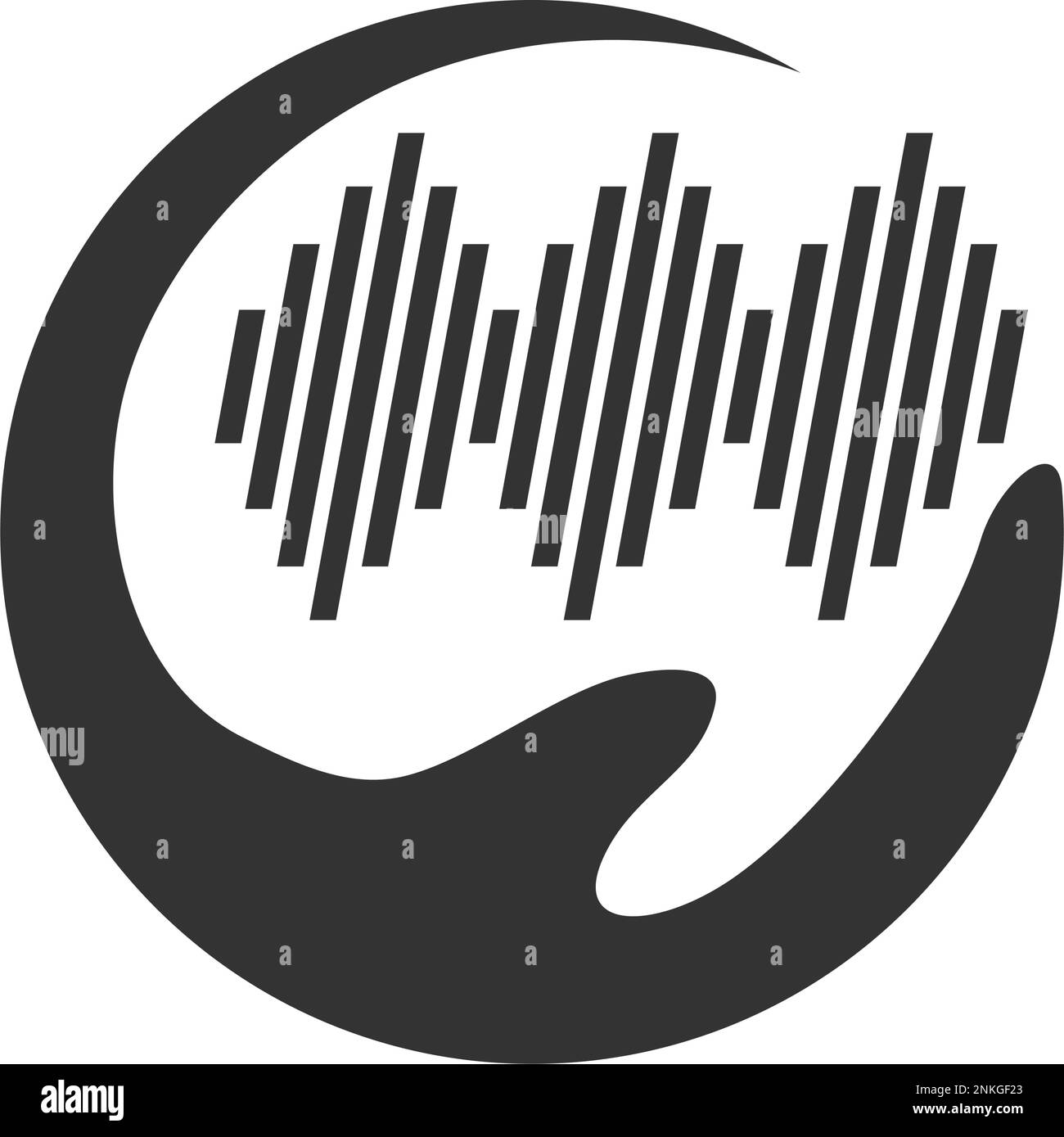 Sound Wave Musik Wave Logo-Vorlage Symbol Illustration Markenidentität. Isolierte und flache Illustration. Vektorgrafik Stock Vektor