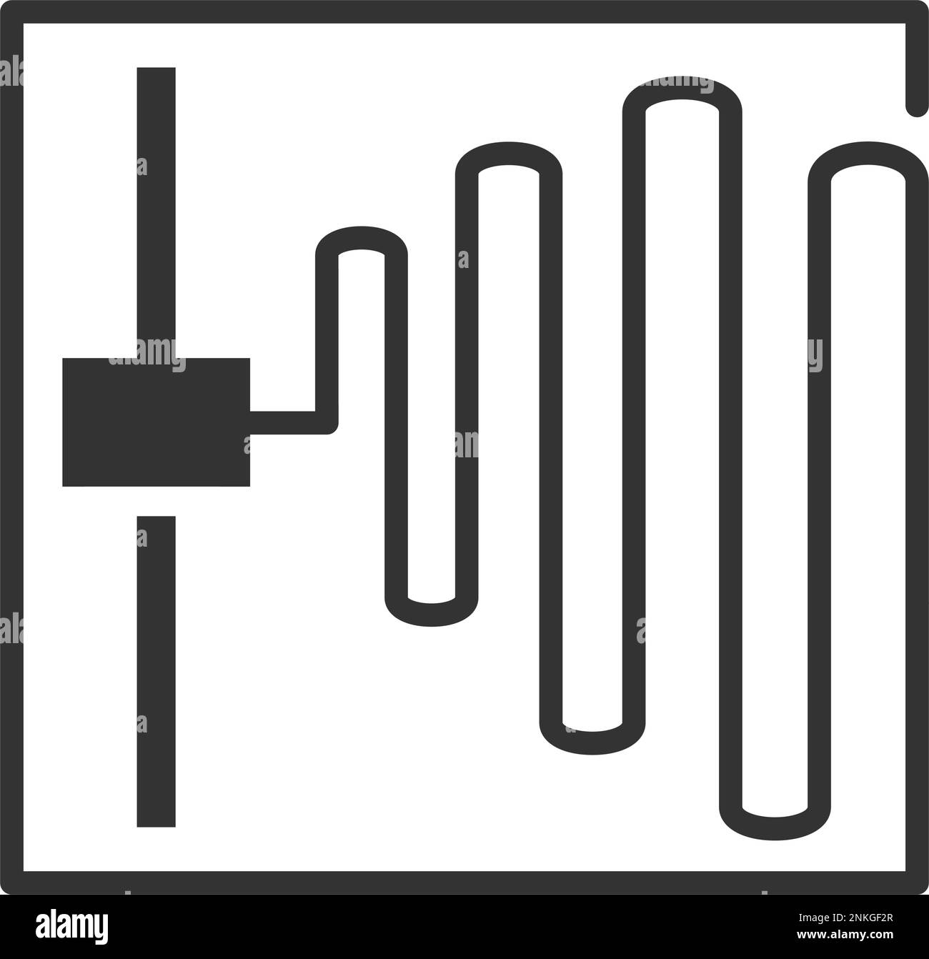 Sound Wave Musik Wave Logo-Vorlage Symbol Illustration Markenidentität. Isolierte und flache Illustration. Vektorgrafik Stock Vektor
