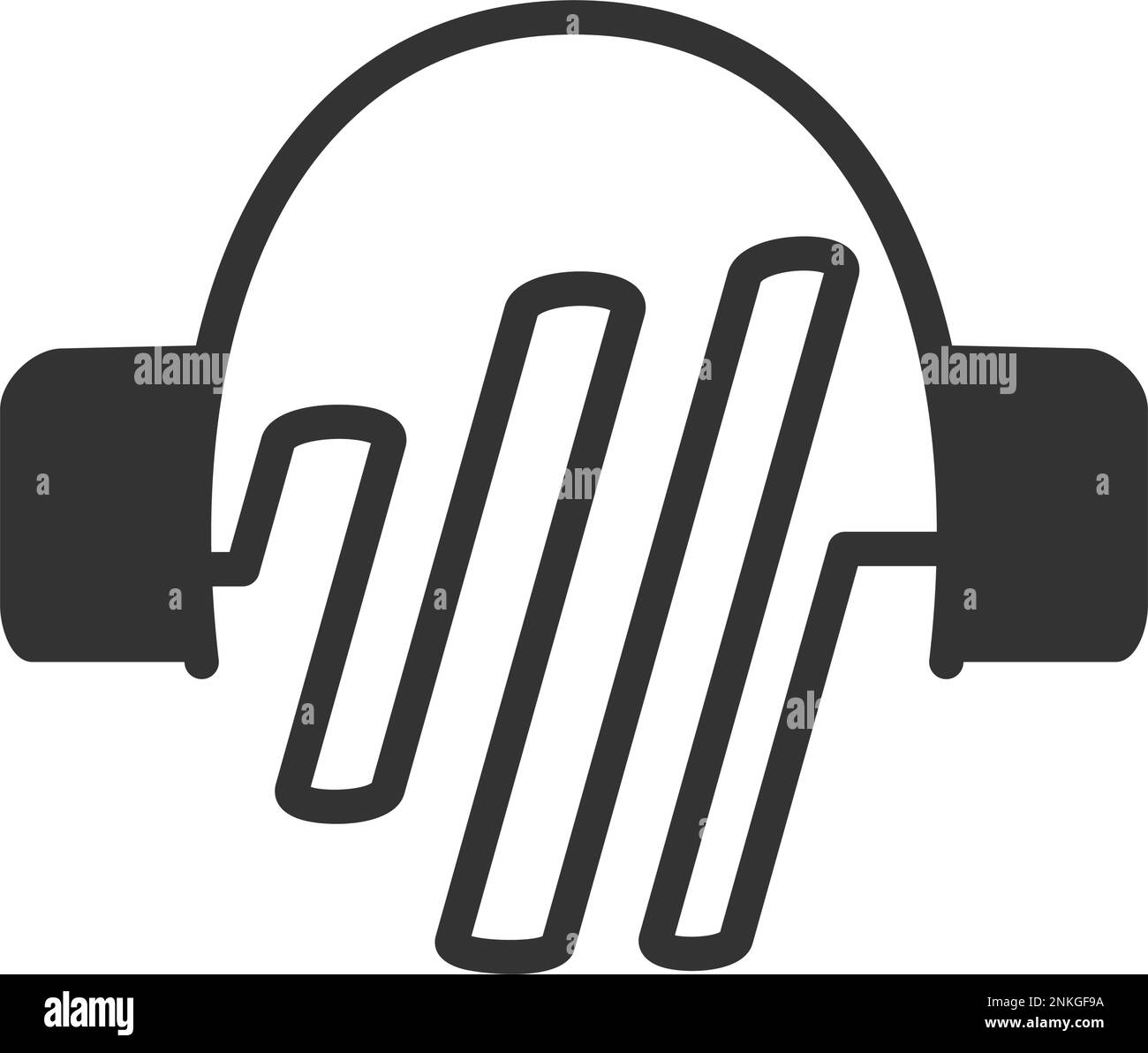 Sound Wave Musik Wave Logo-Vorlage Symbol Illustration Markenidentität. Isolierte und flache Illustration. Vektorgrafik Stock Vektor
