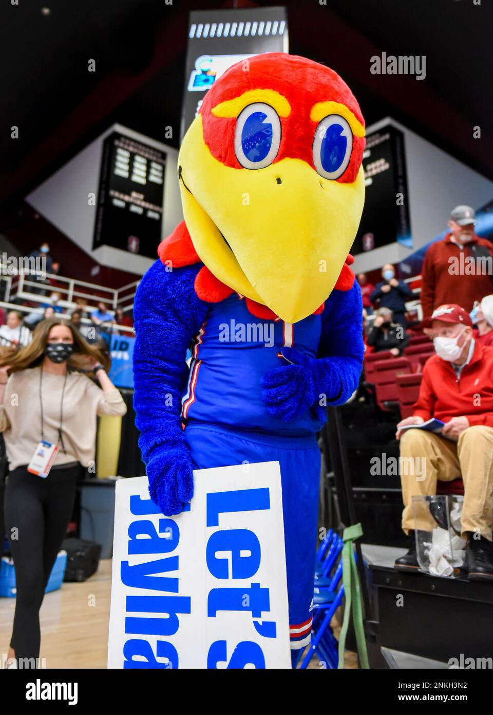 PALO ALTO, CA - MARCH 20: 'Big Jay', mascot for the Kansas Jayhawks ...
