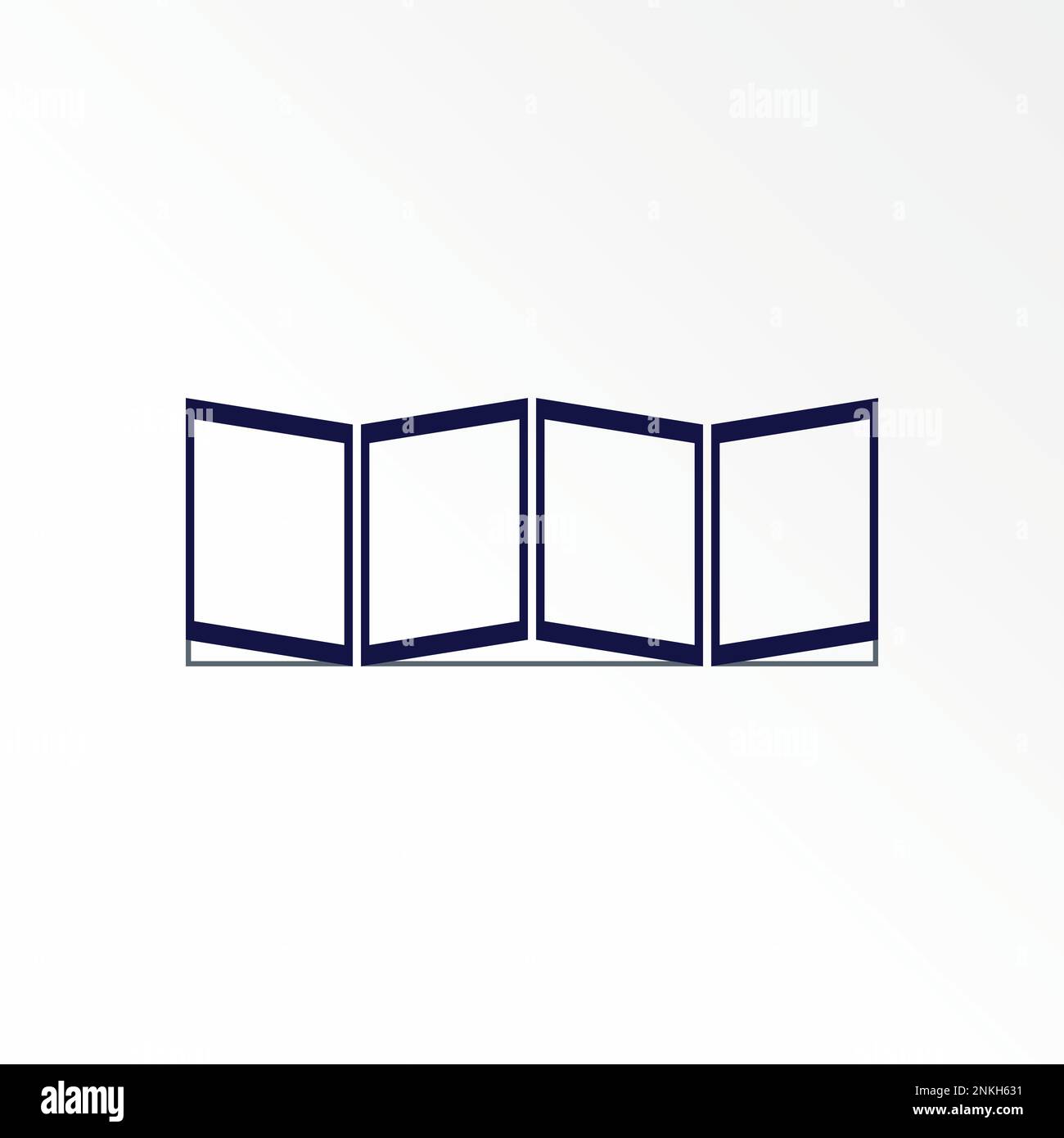 Einfaches und einzigartiges Haus mit vier Fenstern in parallelen und schattierten Bildern Grafiksymbol Logo Design abstraktes Konzept Vektormaterial innen oder zu Hause Stock Vektor Einfaches und einzigartiges Haus mit vier Fenstern in parallelen und schattierten Bildern Grafiksymbol Logo Design abstraktes Konzept Vektormaterial innen oder zu Hause Stock Vektor