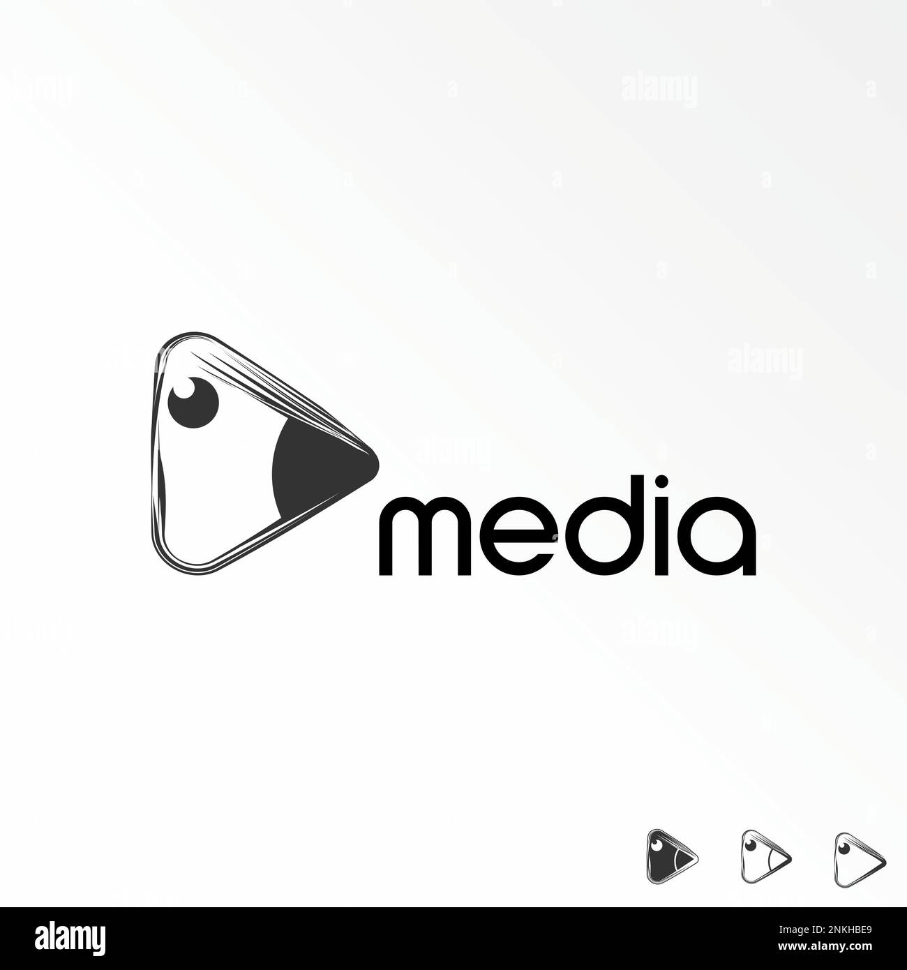 Einfaches und einzigartiges Taubenmaul mit Kratzlinie und Wiedergabe Videobild Grafiksymbol Logo Design abstraktes Konzept Vektormaterial Tier oder Medien Stock Vektor
