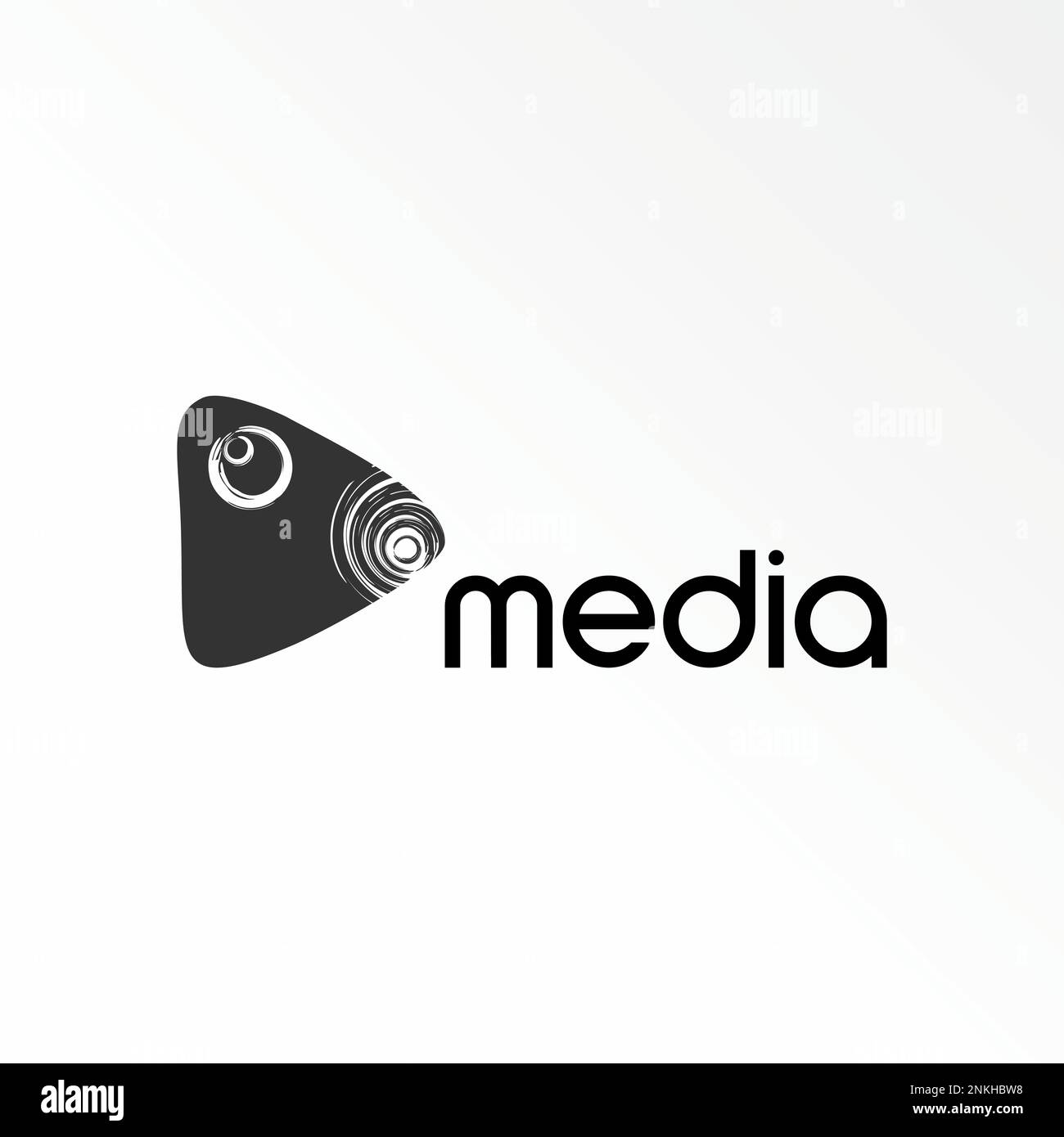 Einfaches und einzigartiges Taubenmaul mit Kratzlinie und Wiedergabe Videobild Grafiksymbol Logo Design abstraktes Konzept Vektormaterial Tier oder Medien Stock Vektor