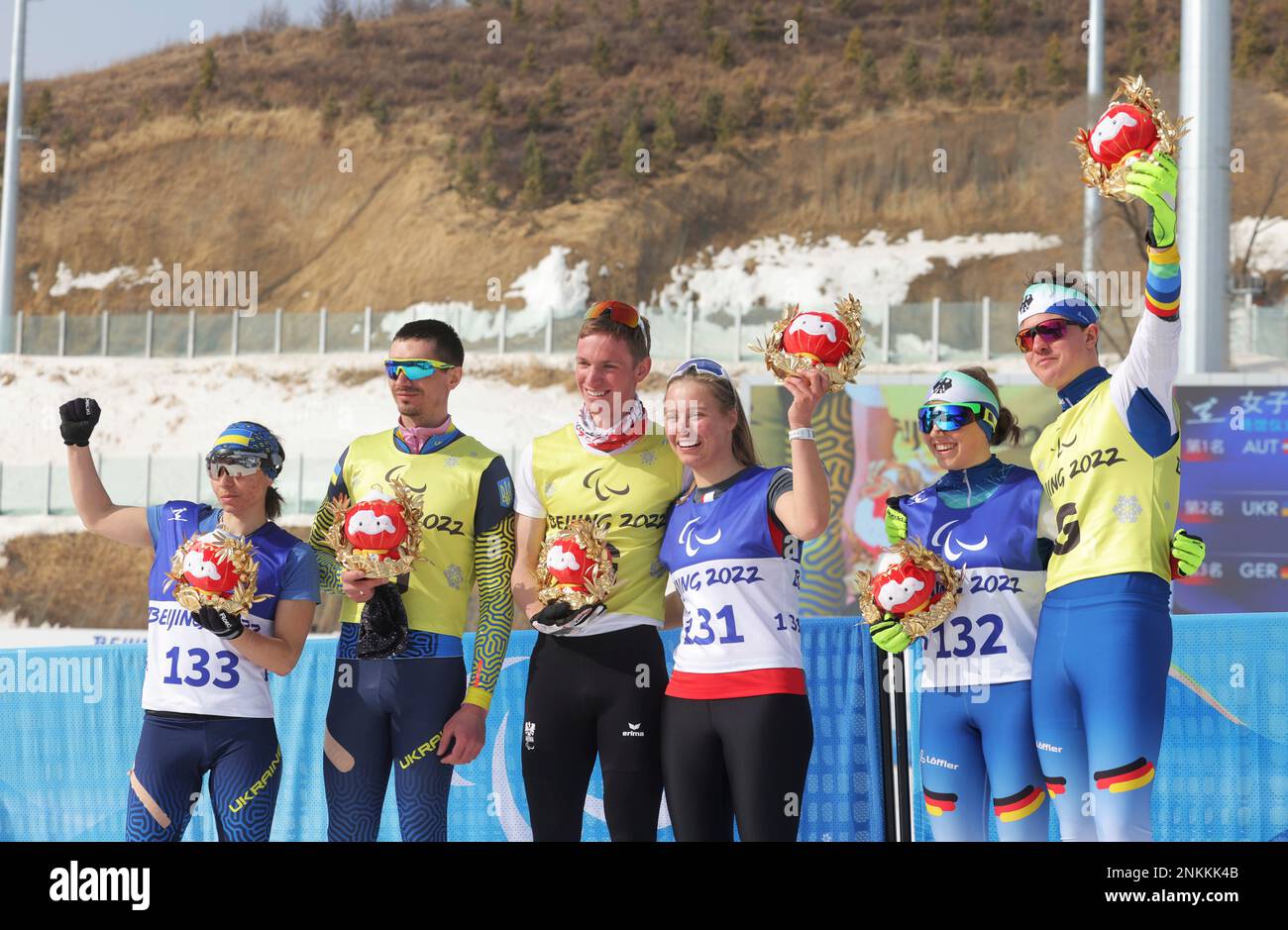 Ukraine's SHYSHKOVA Oksana and her guide MARCHENKO Andriy, silver ...
