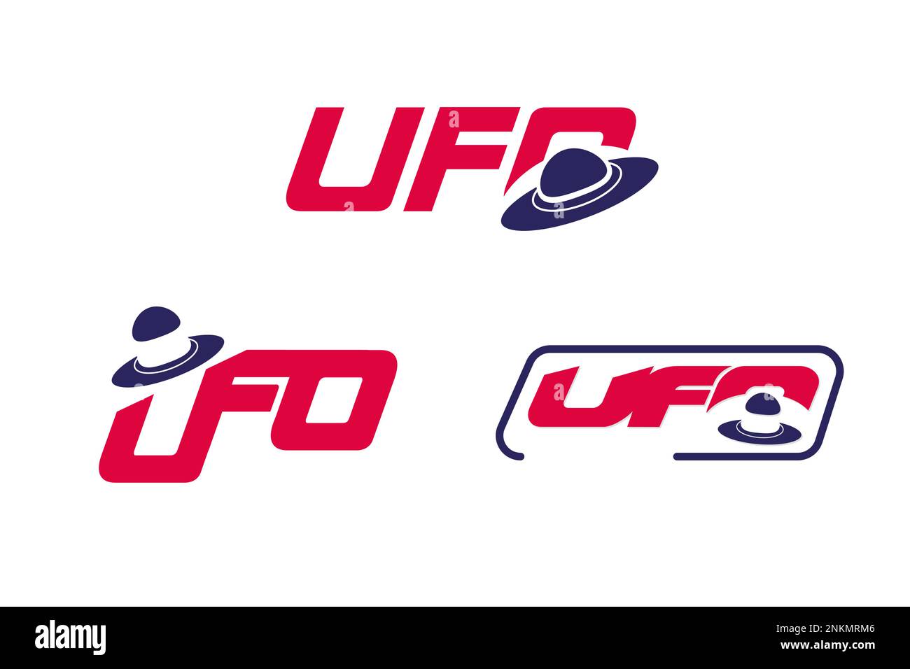 ufo Space Science Toy Boy Kind farbenfrohes Namenskonzept mit Logo Stock Vektor