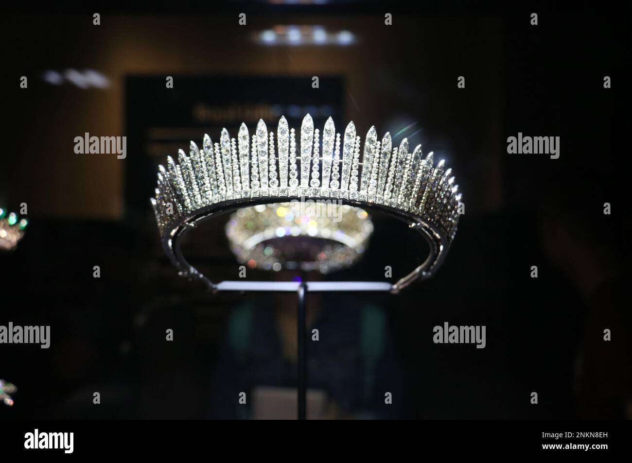 Prinzessin Louises Diamantenkette Tiara Stockfoto
