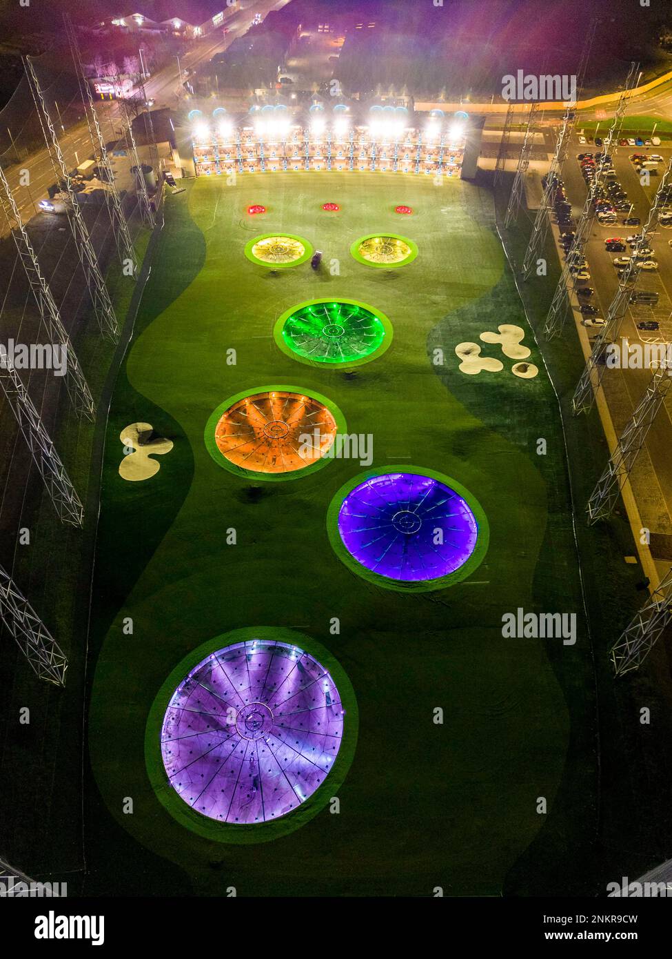 Top Golf Glasgow, Rutherglen, Glasgow, Schottland, Großbritannien Stockfoto