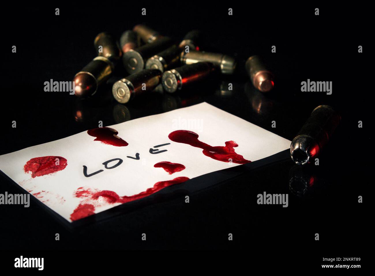 Liebe und Frieden sagen Nein zum Krieg Stockfoto