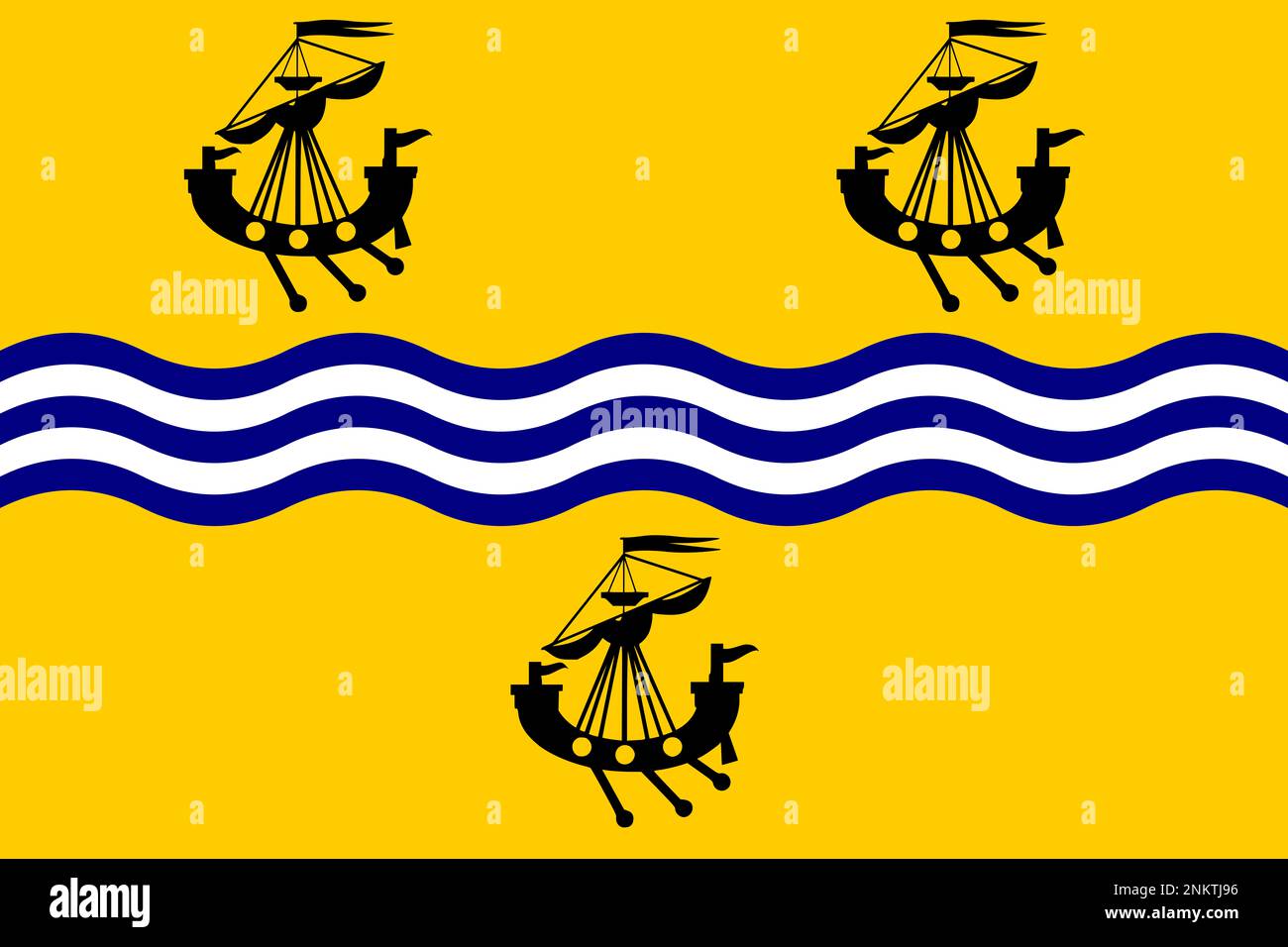 Flagge der Äußeren Hebriden Stockfoto