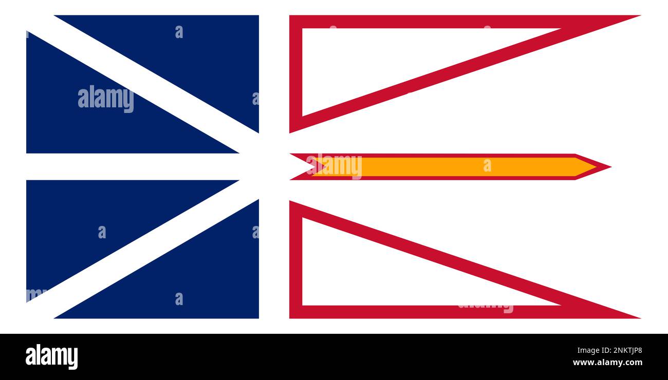 Provinzflagge Neufundland und Labrador Stockfoto