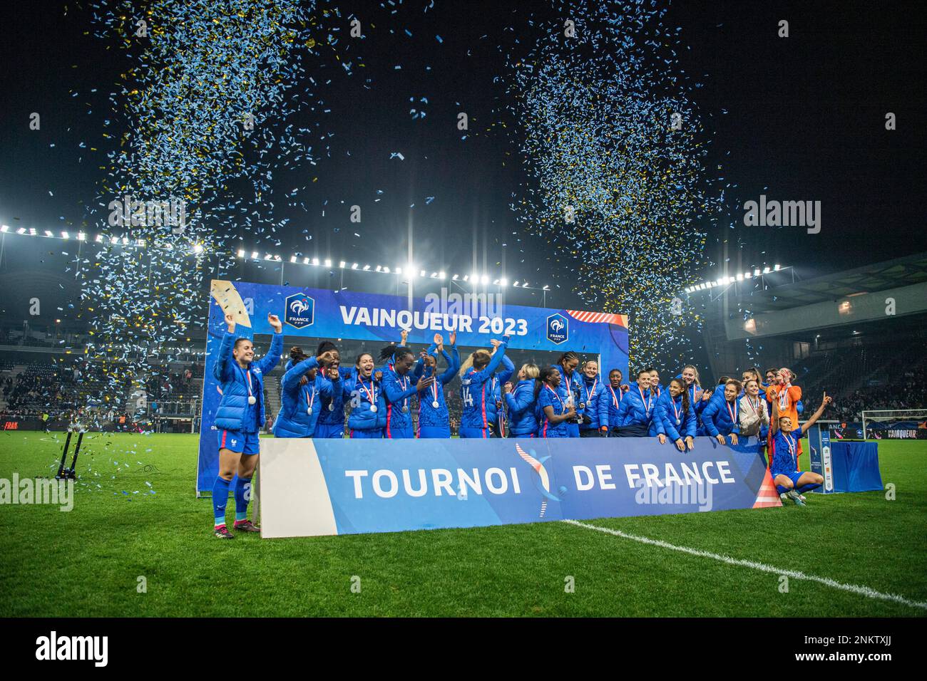 Angers, Frankreich 20230222. Frankreich gewinnt Tournoi de France. Nach dem internationalen Fußballspiel zwischen Norwegen und Frankreich im Raymond Kopa Stadium in Angers in Frankreich. Foto: Rodrigo Freitas/NTB Stockfoto