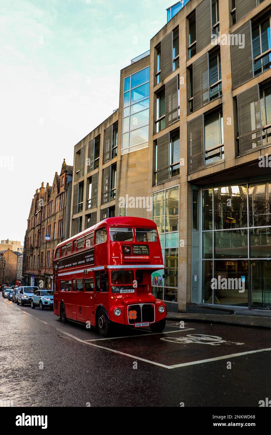 Edinburgh Scotland Bus Stockfoto