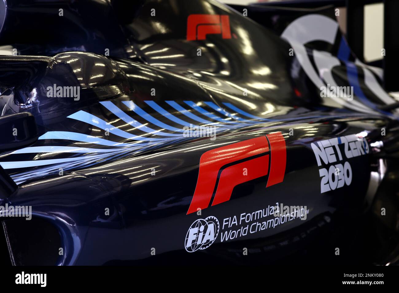 Sakhir, Bahrain. 24. Februar 2023 F1 Show-Auto. Formula One Testing, Day Two, Freitag, 24. Februar 2023. Sakhir, Bahrain. Stockfoto