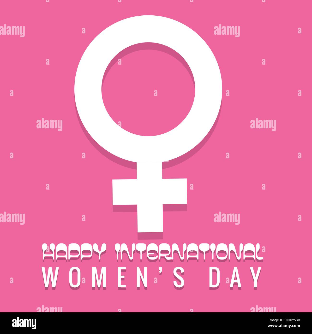 Internationaler Frauentag. 8. März, Vector Template für Social Media Post zum Frauentag, Stock Vektor