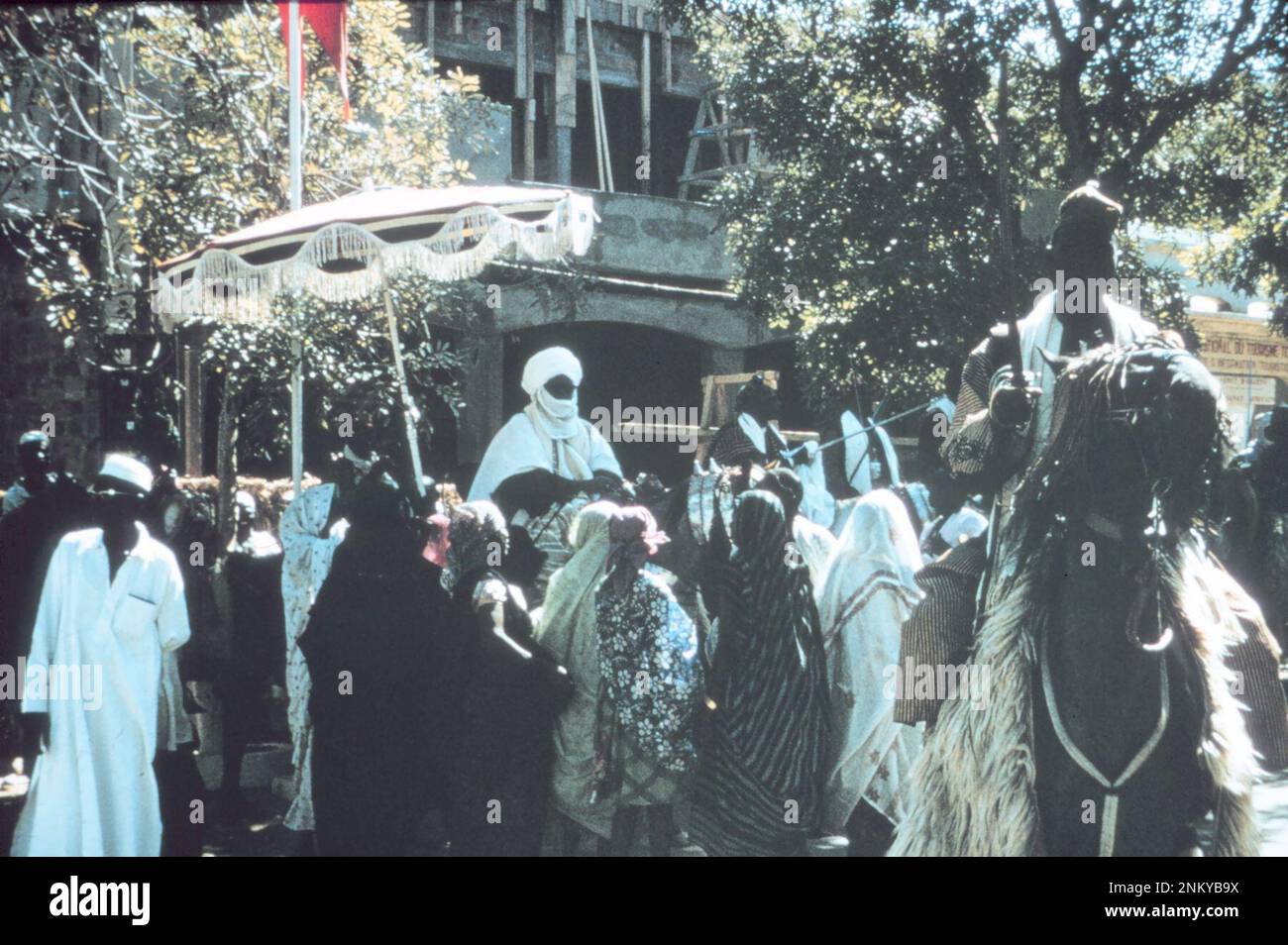 Bewohner und bemerkenswerte Menschen in Fort Lamy, Tschad, Zentralafrika ca. Wahrscheinlich 1960er während des tschadischen Bürgerkriegs Stockfoto