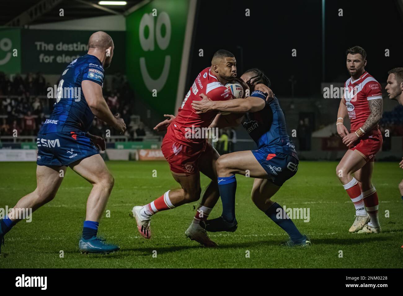 Salford Red Devils V Hull KR, AJ Bell Stadium, Salford, England. 23. Februar 2023 Betfred Super League; Credit Mark Percy/Alamy Stock Photo. Stockfoto