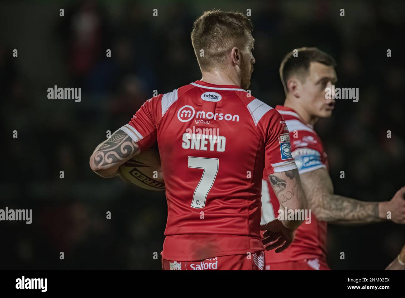 Salford Red Devils V Hull KR, AJ Bell Stadium, Salford, England. 23. Februar 2023 Betfred Super League; Credit Mark Percy/Alamy Stock Photo. Stockfoto