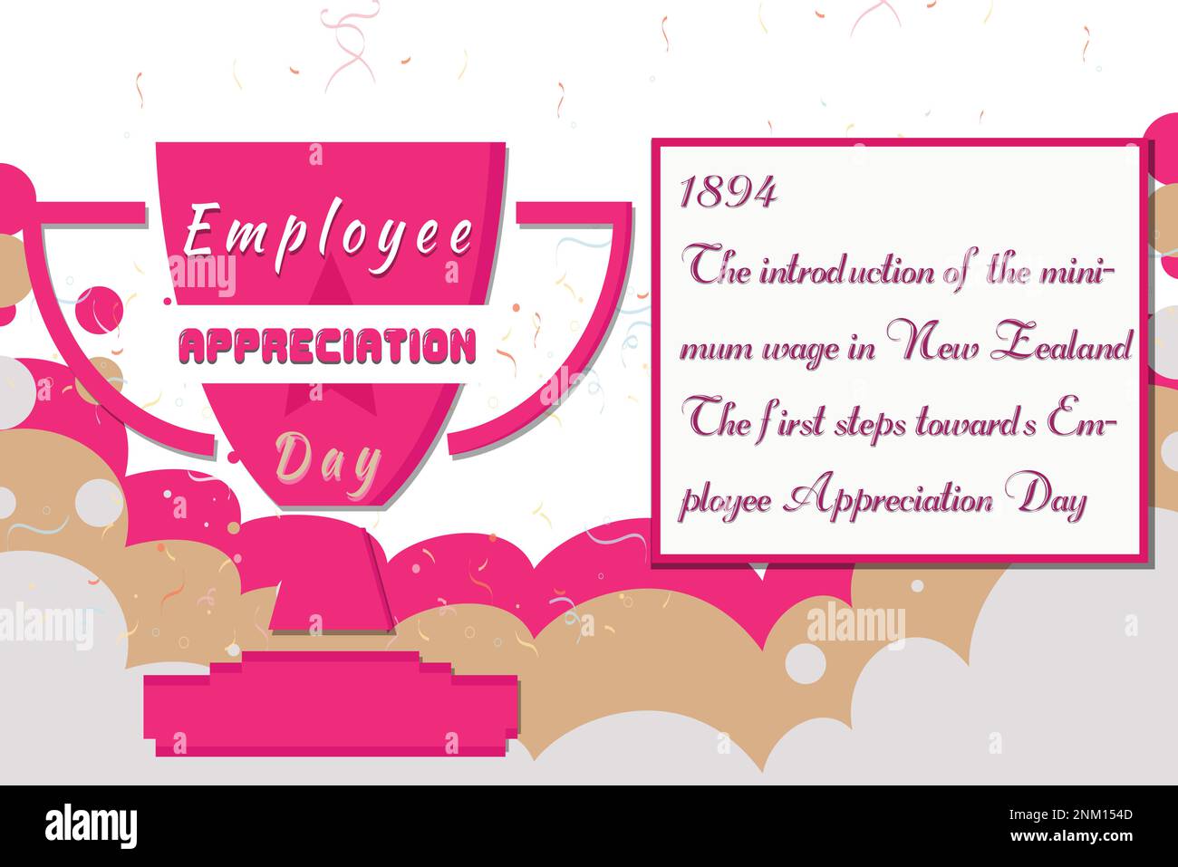 Happy Employee Dankbarkeit Day, Mitarbeiter des Monats Stock Vektor