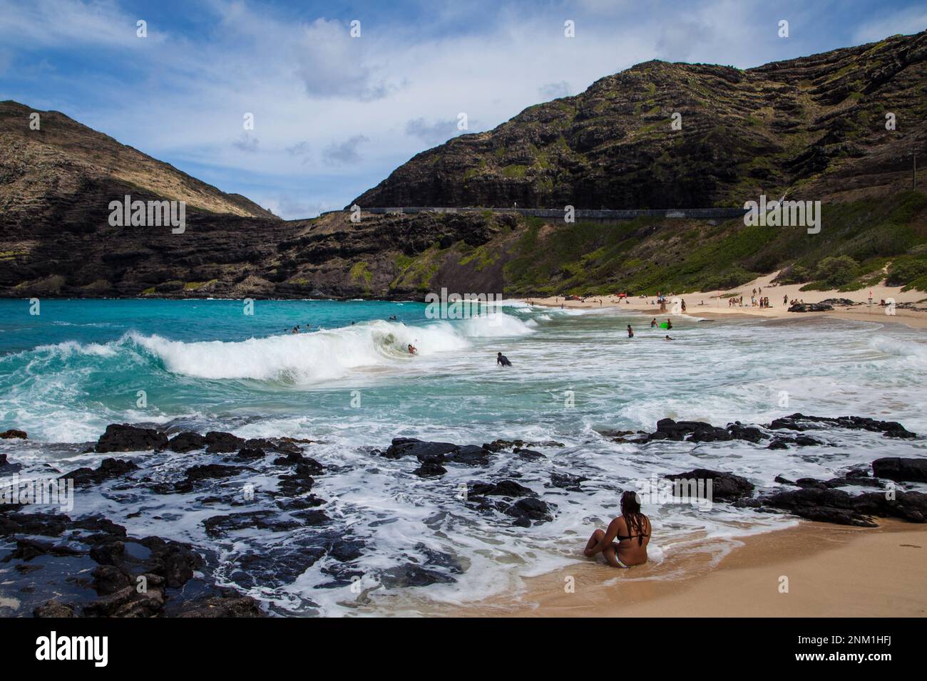 Strandpromenade im Hawaiian Islands Buckelwal National Marine Sanctuary ca. 16. Juni 2015 Stockfoto