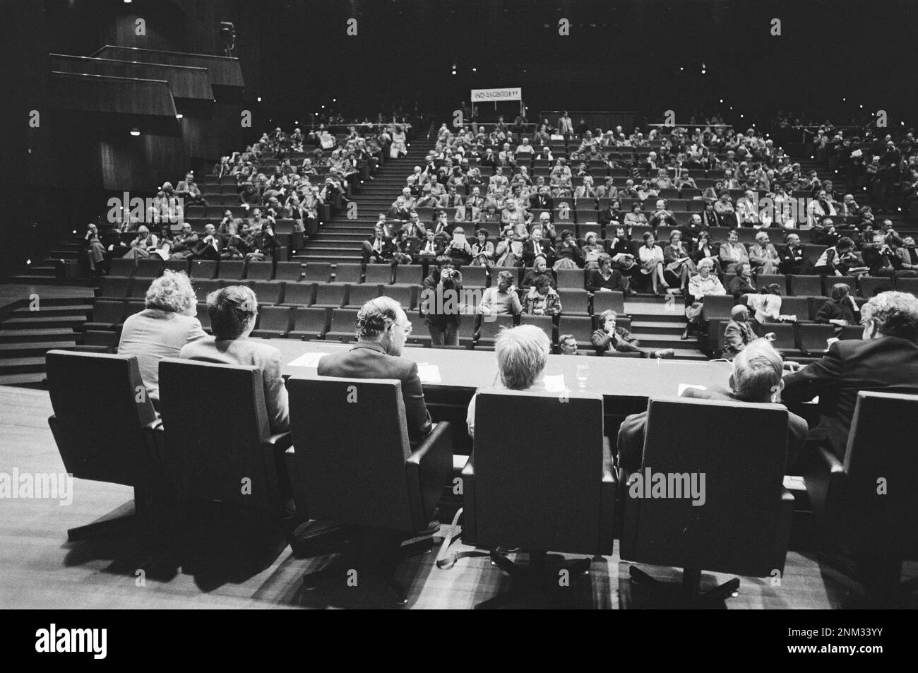 Niederländische Geschichte: Zähmer Protest in Utrecht gegen russische Intervention in Afghanistan ca. 19. Januar 1980 Stockfoto