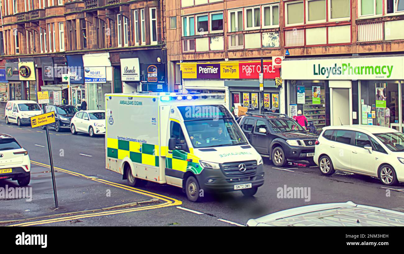 Neue Ambulanzschläge angekündigt als ein Bereitschaftsdienst Stockfoto