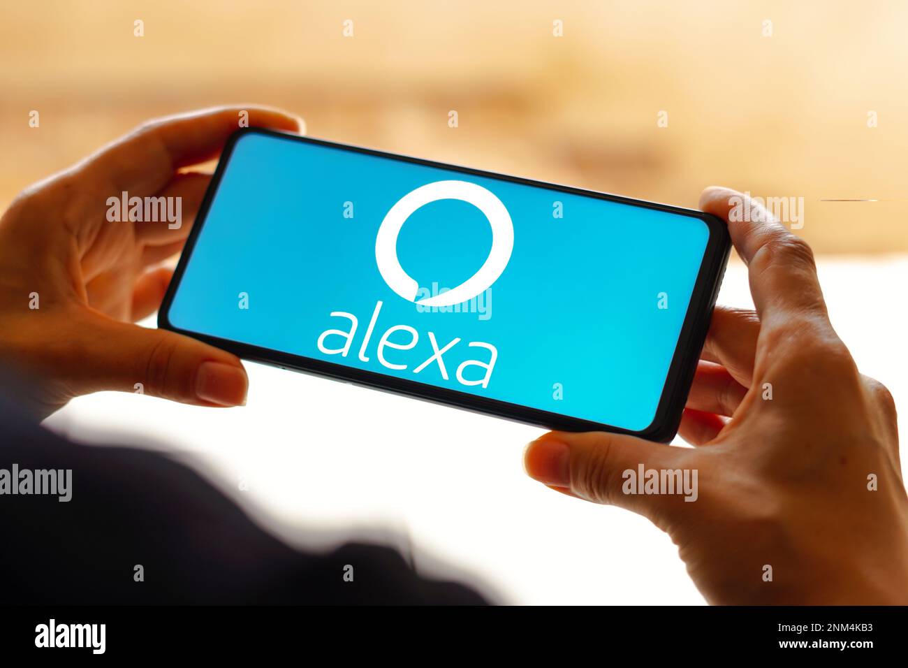 Brasilien. 24. Februar 2023. In dieser Abbildung wird das Amazon Alexa Logo auf einem Smartphone angezeigt. (Kreditbild: © Rafael Henrique/SOPA Images via ZUMA Press Wire) NUR REDAKTIONELLE VERWENDUNG! Nicht für den kommerziellen GEBRAUCH! Stockfoto