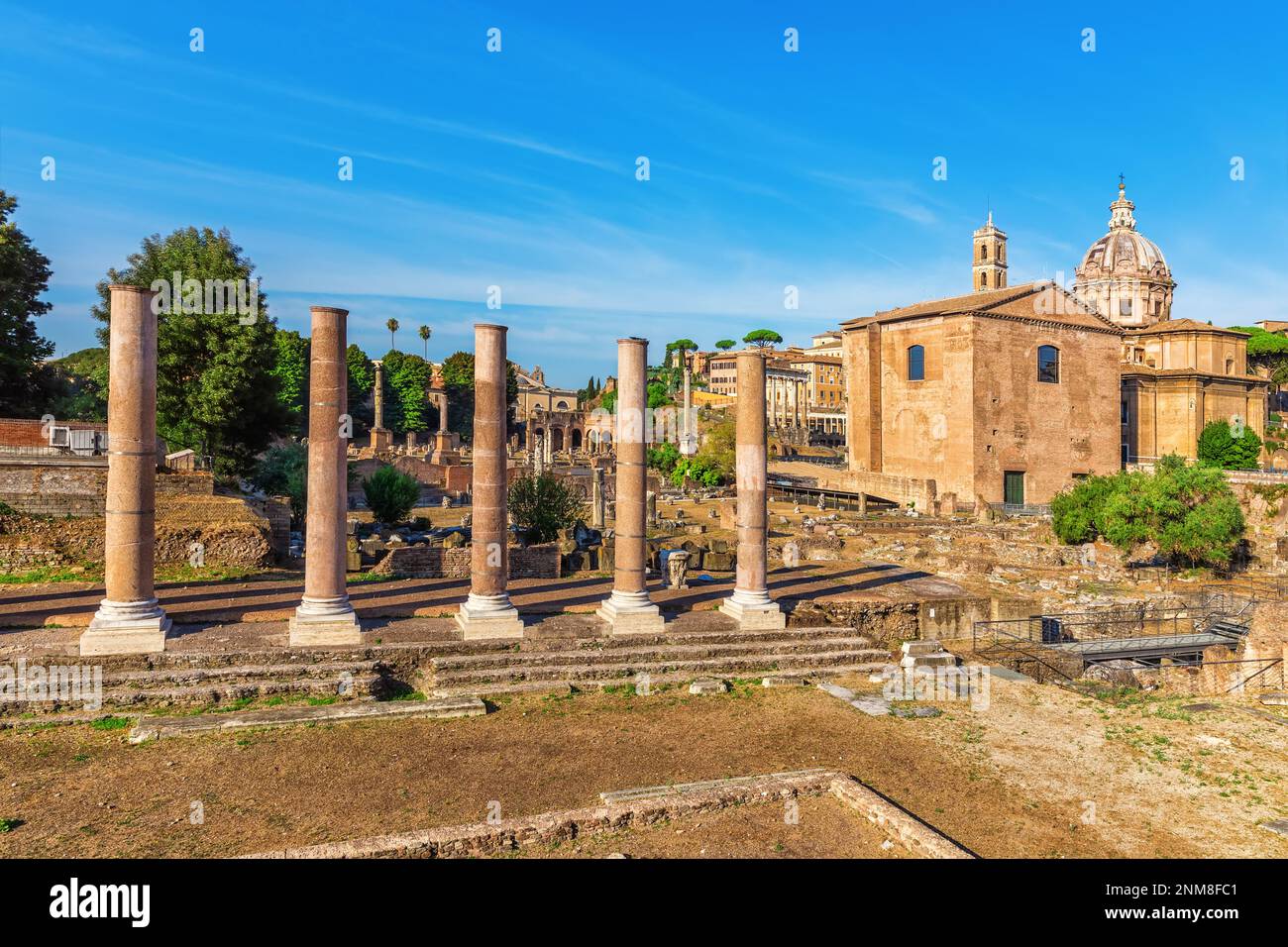 Die Wahrzeichen des Forum Romanum, Italien Stockfoto