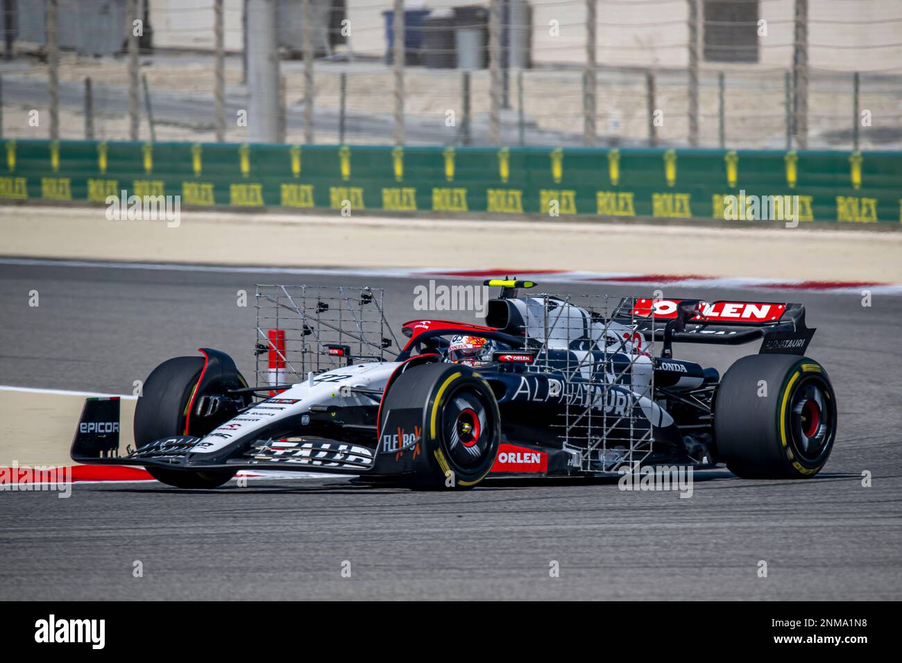 Sakhir, Bahrain, 24. Februar 2023, Yuki Tsunoda aus Japan, tritt um Scuderia AlphaTauri an. Wintertests, die Wintertests der Formel-1-Meisterschaft 2023. Kredit: Michael Potts/Alamy Live News Stockfoto