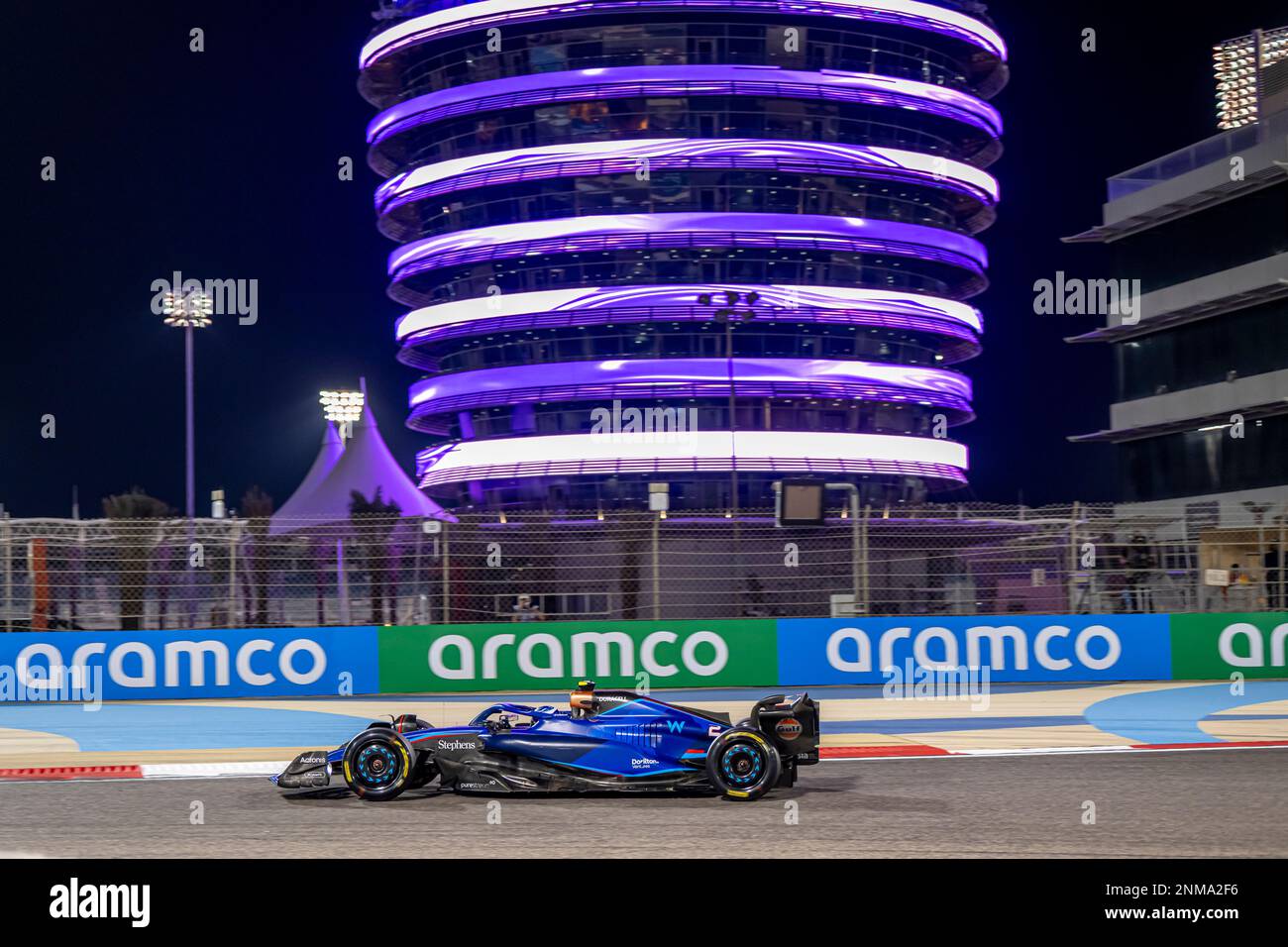 Sakhir, Bahrain, 24. Februar 2023, Logan SarSergeant aus den USA, tritt um Williams Racing an. Wintertests, die Wintertests der Formel-1-Meisterschaft 2023. Kredit: Michael Potts/Alamy Live News Stockfoto