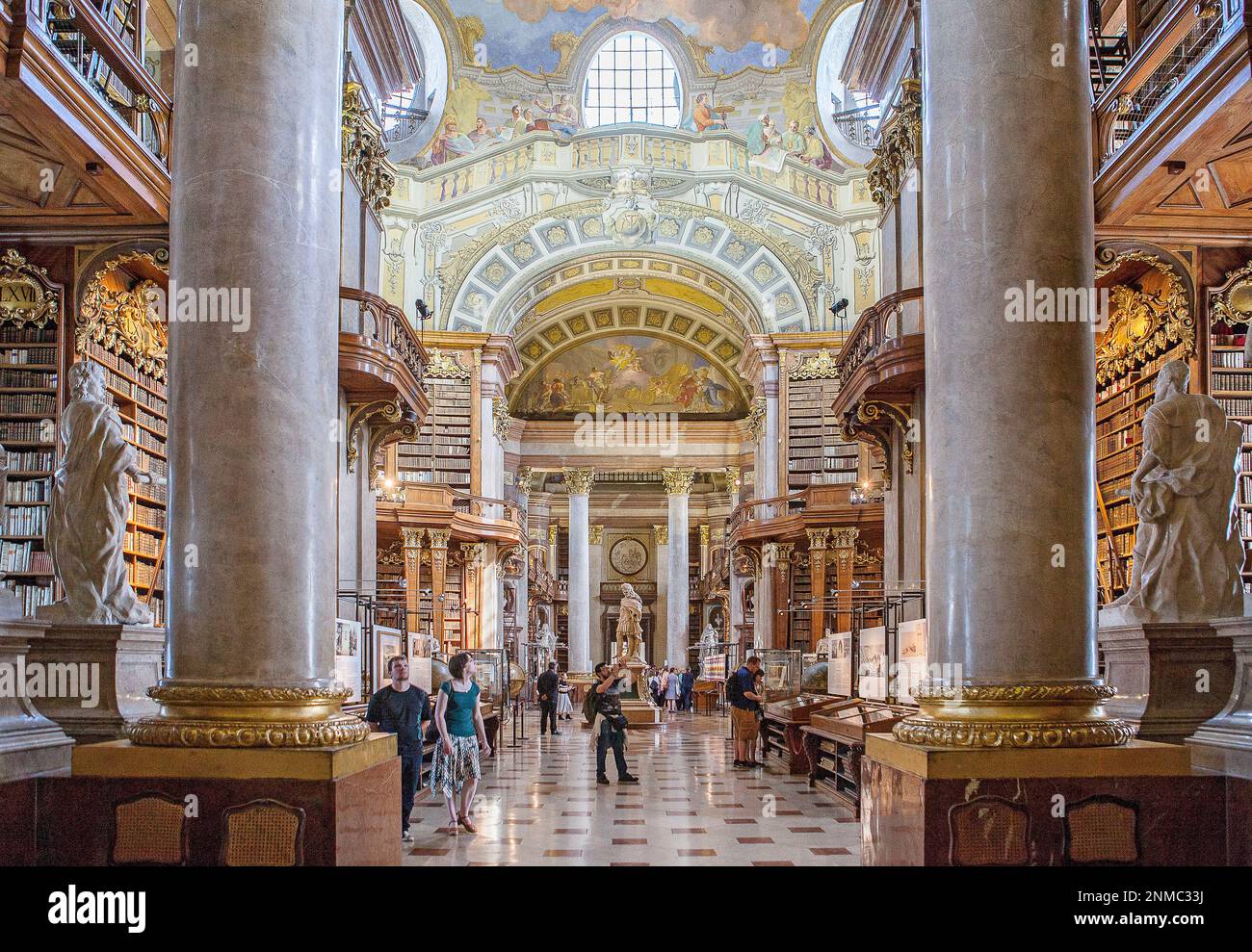 Österreichische Nationalbibliothek, in der Hofburg, Wien, Österreich Stockfoto