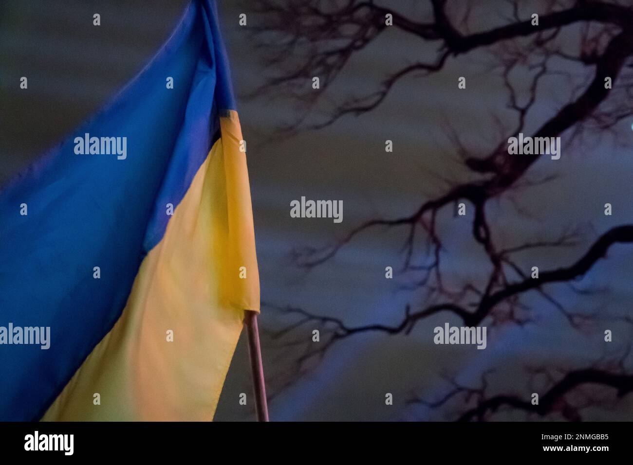 Danzig, Polen. 24. Februar 2023 Protest im ersten Jahrestag der russischen Invasion in der Ukraine © Wojciech Strozyk / Alamy Live News Stockfoto