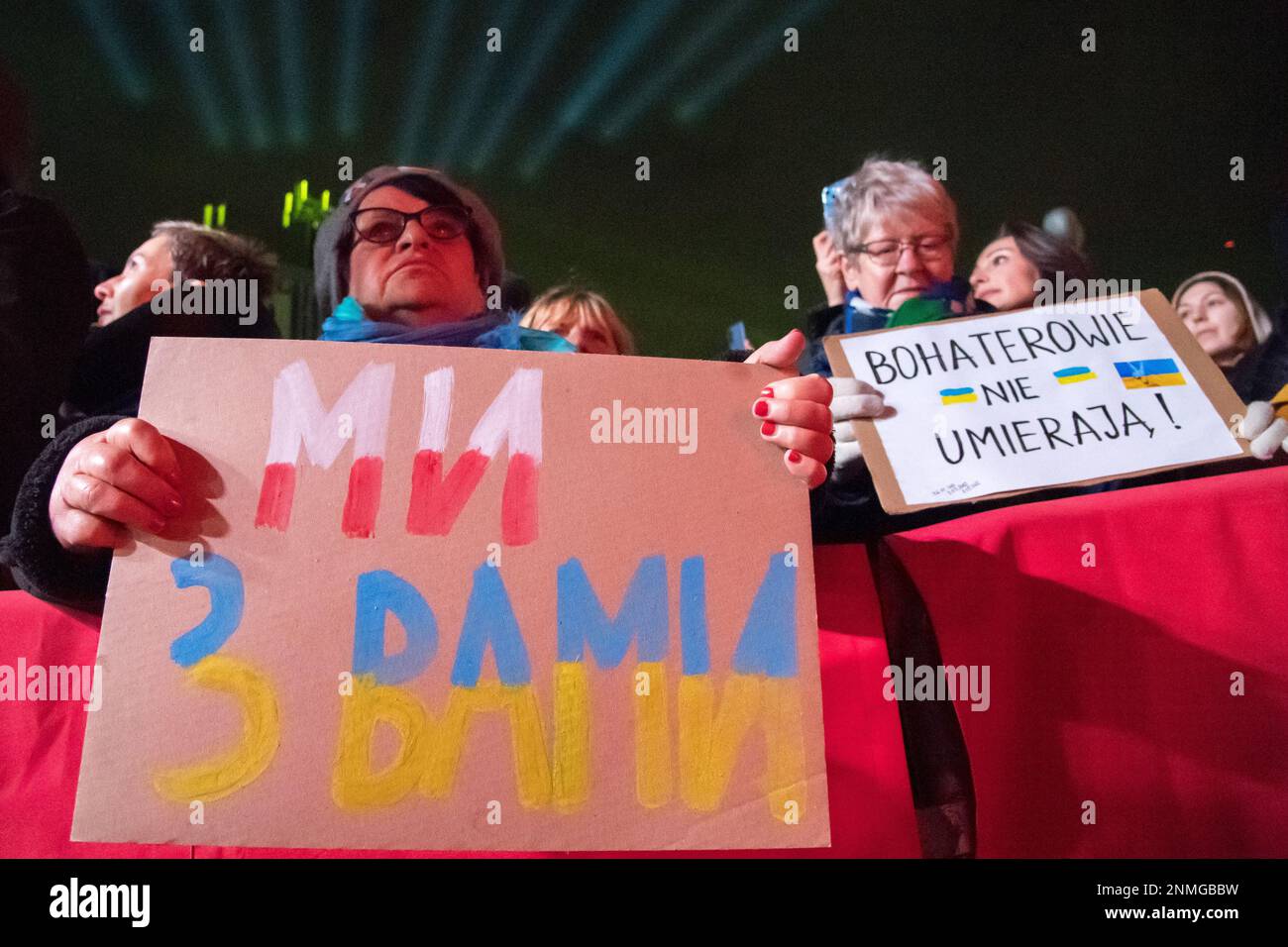 Danzig, Polen. 24. Februar 2023 Protest im ersten Jahrestag der russischen Invasion in der Ukraine © Wojciech Strozyk / Alamy Live News Stockfoto