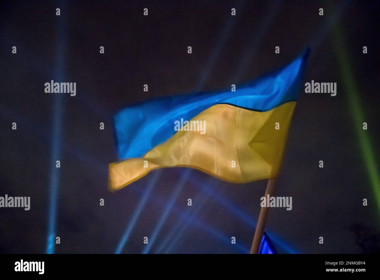 Danzig, Polen. 24. Februar 2023 Protest im ersten Jahrestag der russischen Invasion in der Ukraine © Wojciech Strozyk / Alamy Live News Stockfoto