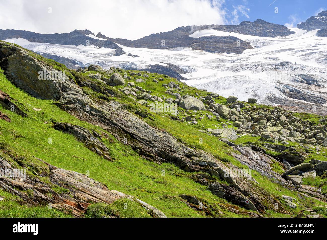 Krimmler Kees, Gletscher, Krimmler Achental, Krimmler Ache, hoher Tauern Nationalpark, Krimml, Pinzgau, Salzburg, Österreich Stockfoto