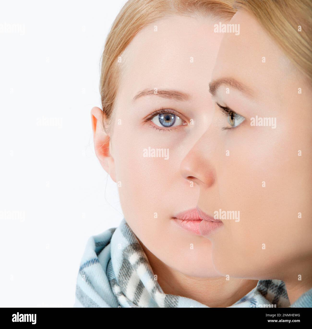 Hochformat mit Seitenprofil Stockfoto