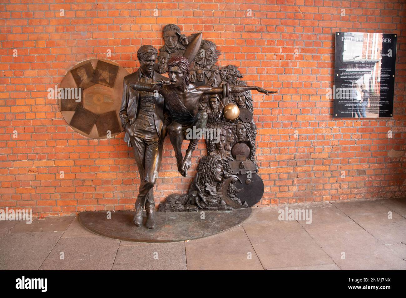 Bronzeskulptur von Andrew Sinclai von David Bowie Stockfoto