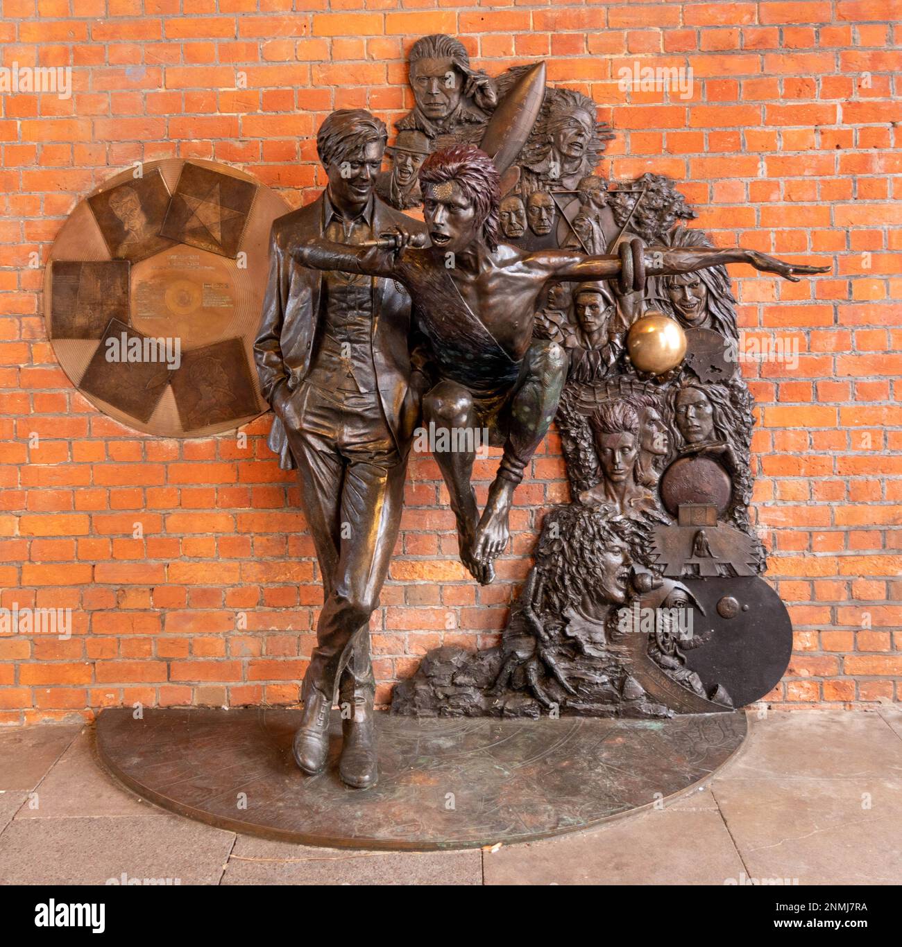 Bronzeskulptur von Andrew Sinclai von David Bowie Stockfoto