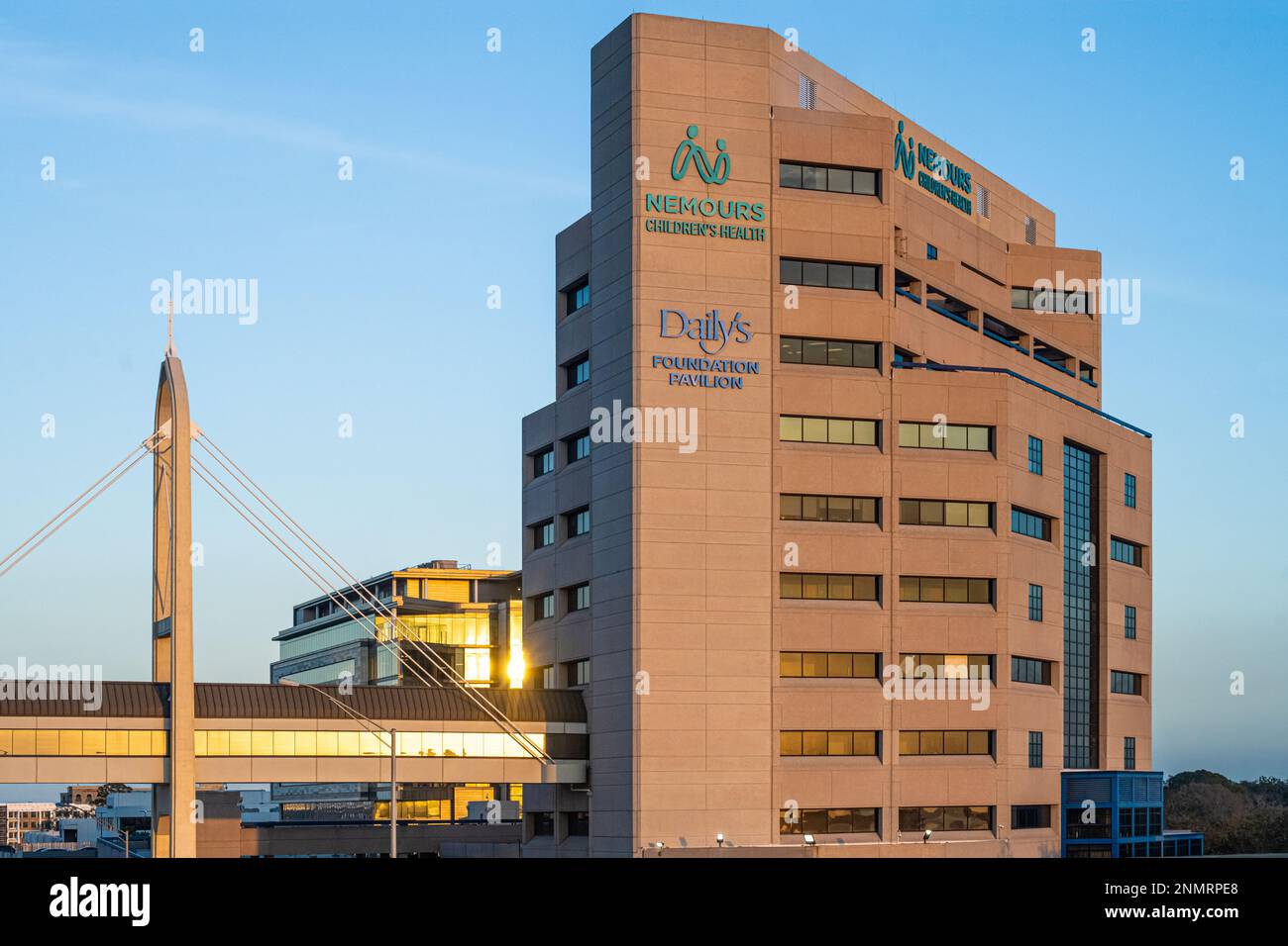 Nemours Children's Health and Daily's Foundation Pavilion in der Innenstadt von Jacksonville, Florida, bietet pädiatrische Versorgung für Nord-Florida und darüber hinaus. Stockfoto