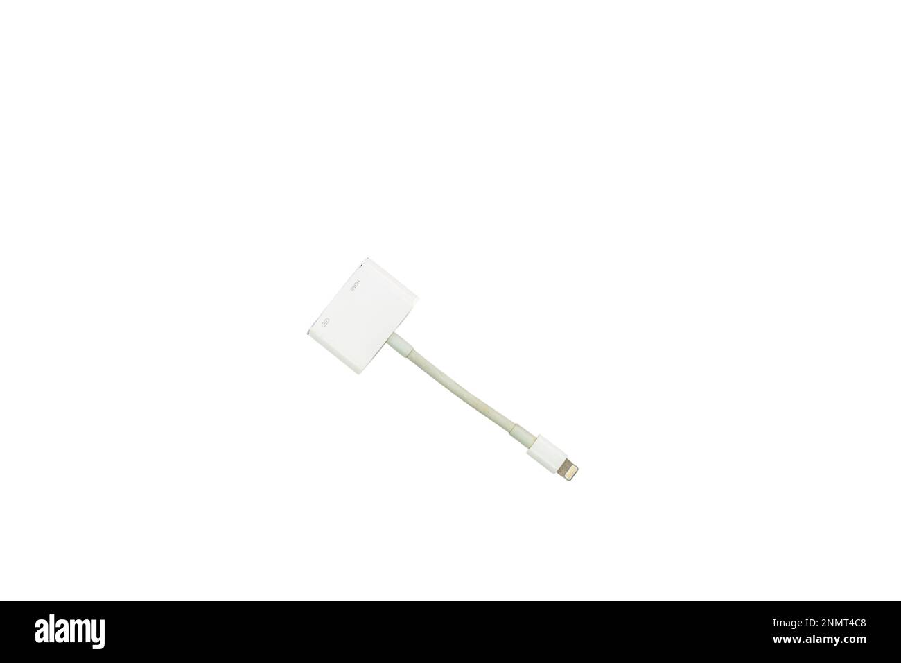 Adapter Beleuchtung zu VGA für iphone oder ipad auf weißem Hintergrund isoliert Stockfoto