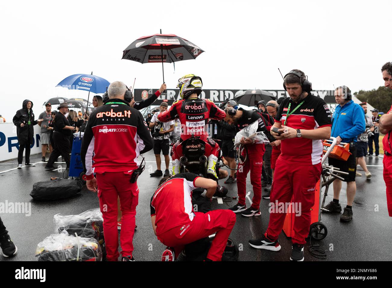 Phillip Island, Australien, 25. Februar 2023. Alvaro Bautista von ESP auf dem Aruba.IT Racing – Ducati während des Rennens 1 bei der FIM World Superbike Championship 2023 auf der Phillip Island Circuit am 25. Februar 2023 in Phillip Island, Australien. Kredit: Ivica Glavas/Speed Media/Alamy Live News Stockfoto