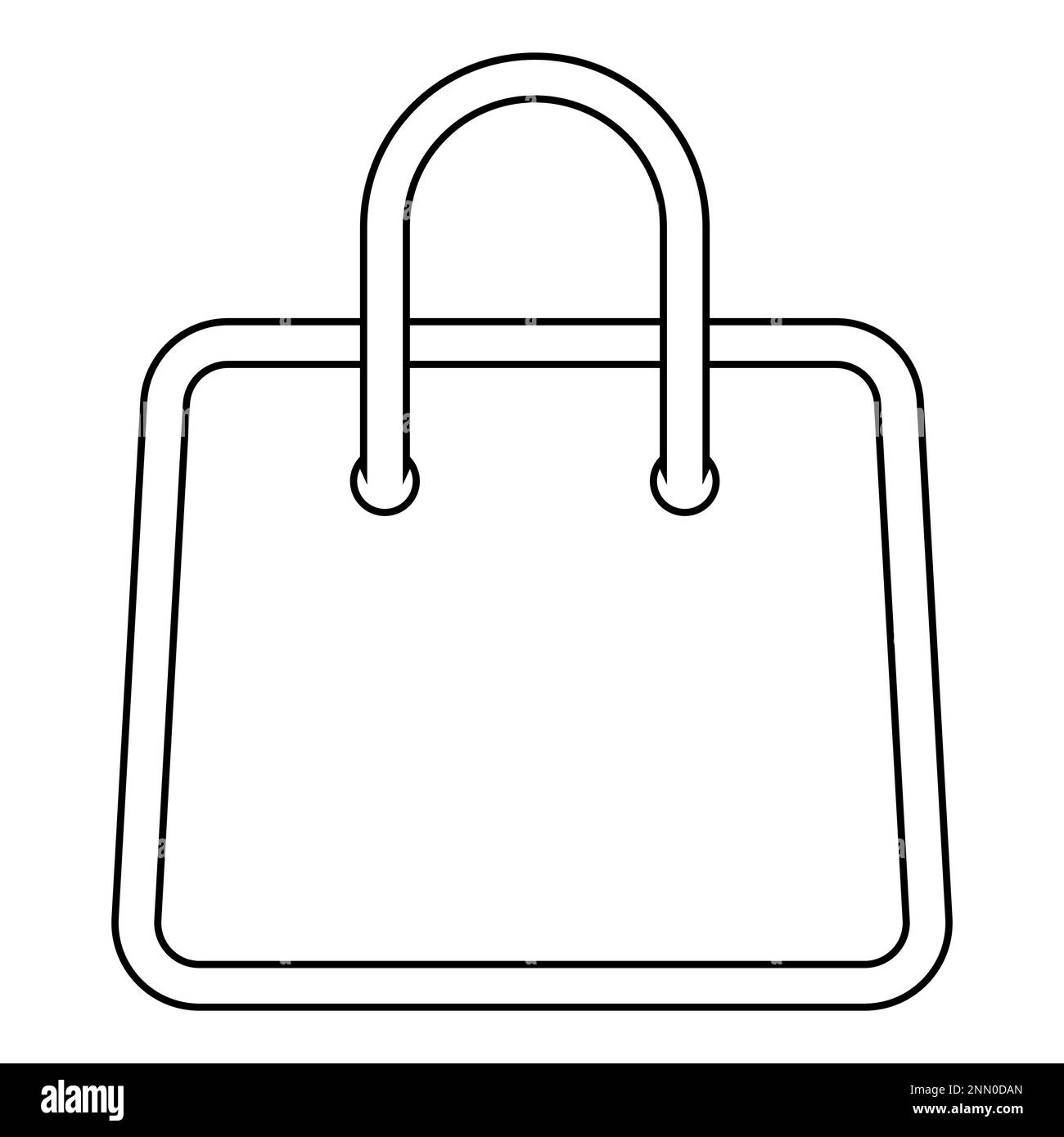 Icon-Tasche Shop, Logo-Linie Geschenk Einfache Tasche Öko-Papier  Stock-Vektorgrafik - Alamy