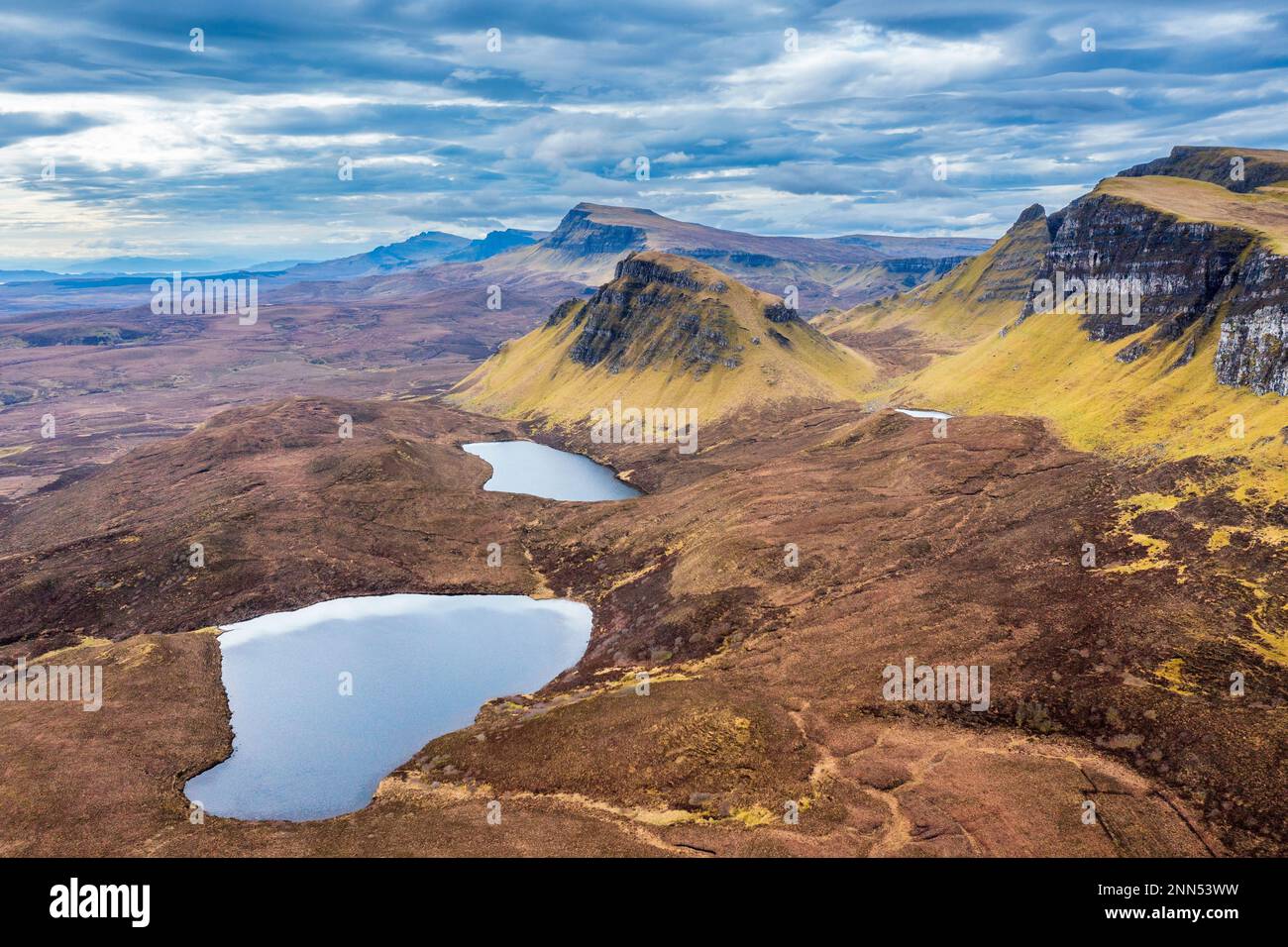 Das Quiraing auf der Trotternischen Halbinsel, Isle of Skye, Schottland Stockfoto