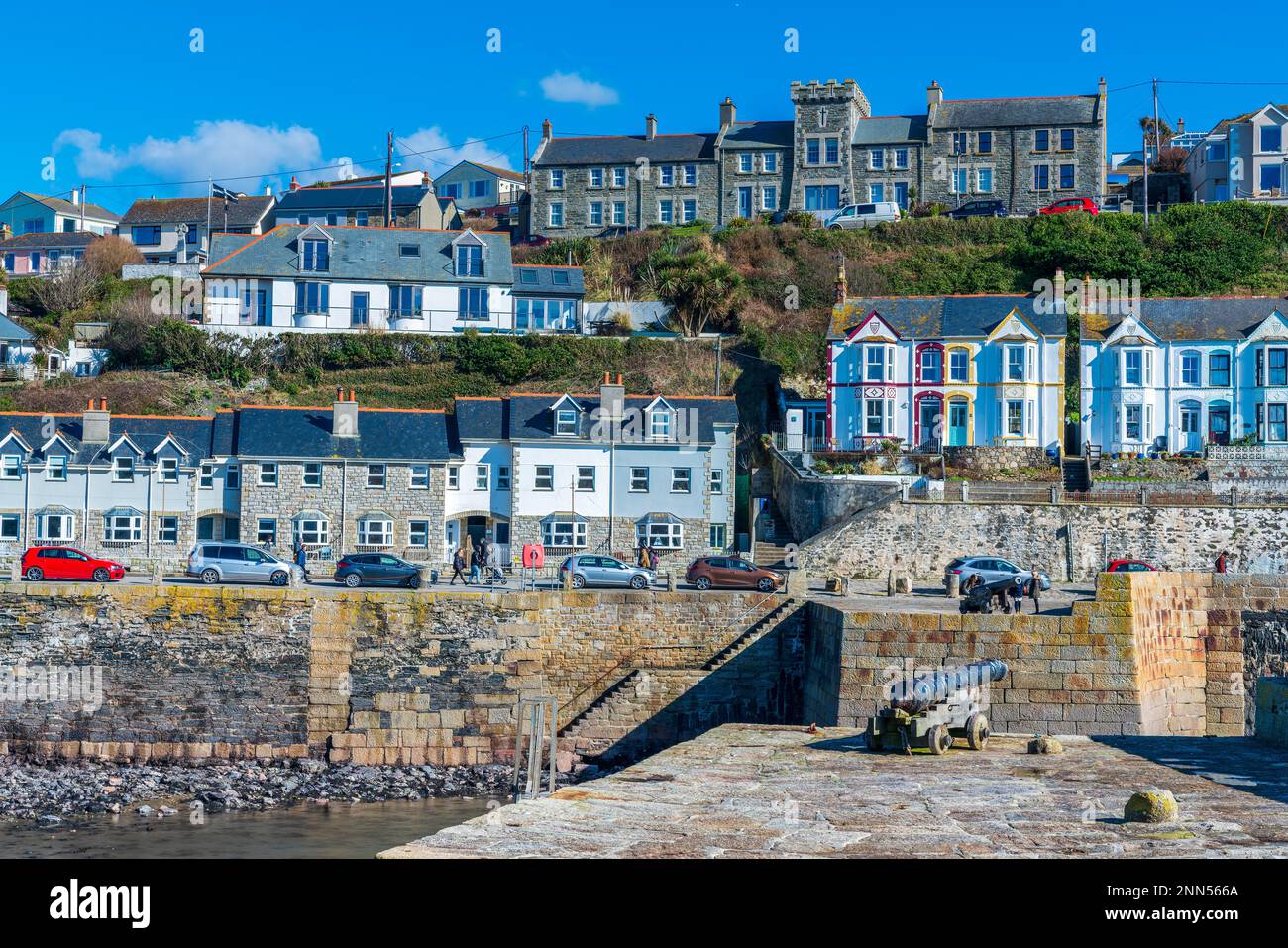 Porthleven Harbor, Cornwall, England Stockfoto